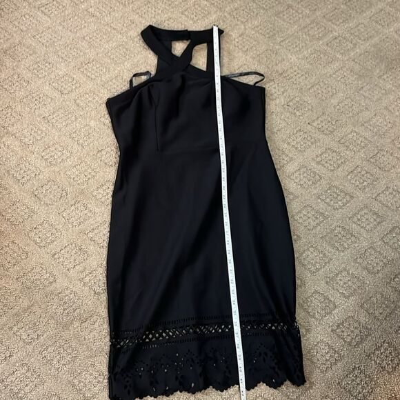 Bisou Bisou Michele Bohbot Black Halter Dress - Sz 14 - Picture 9 of 10